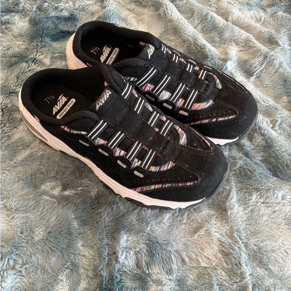 Avia womens Black and Multicolor Sneakers